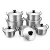 aluminum cookware sets mirror polish pot